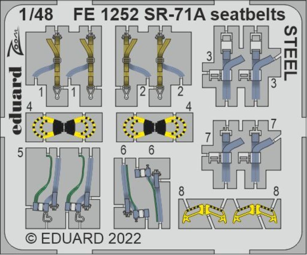 SR-71A seatbelts STEEL for REVELL