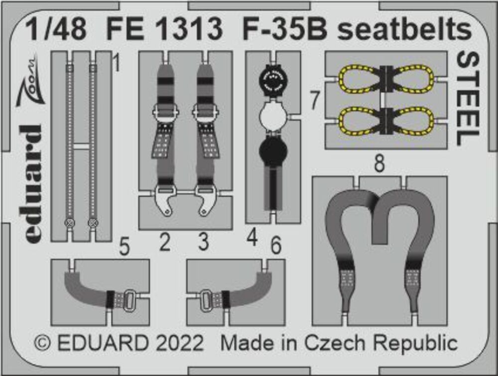 F-35B seatbelts STEEL for ITALERI