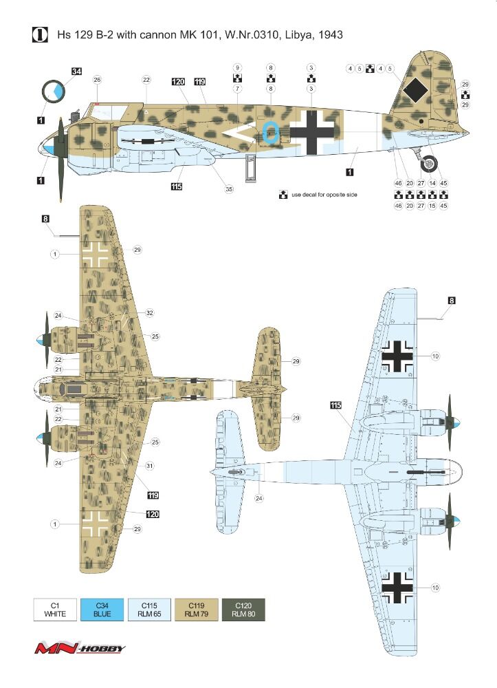 Henschel Hs- 129B-2 with cannon MK 101& MK103