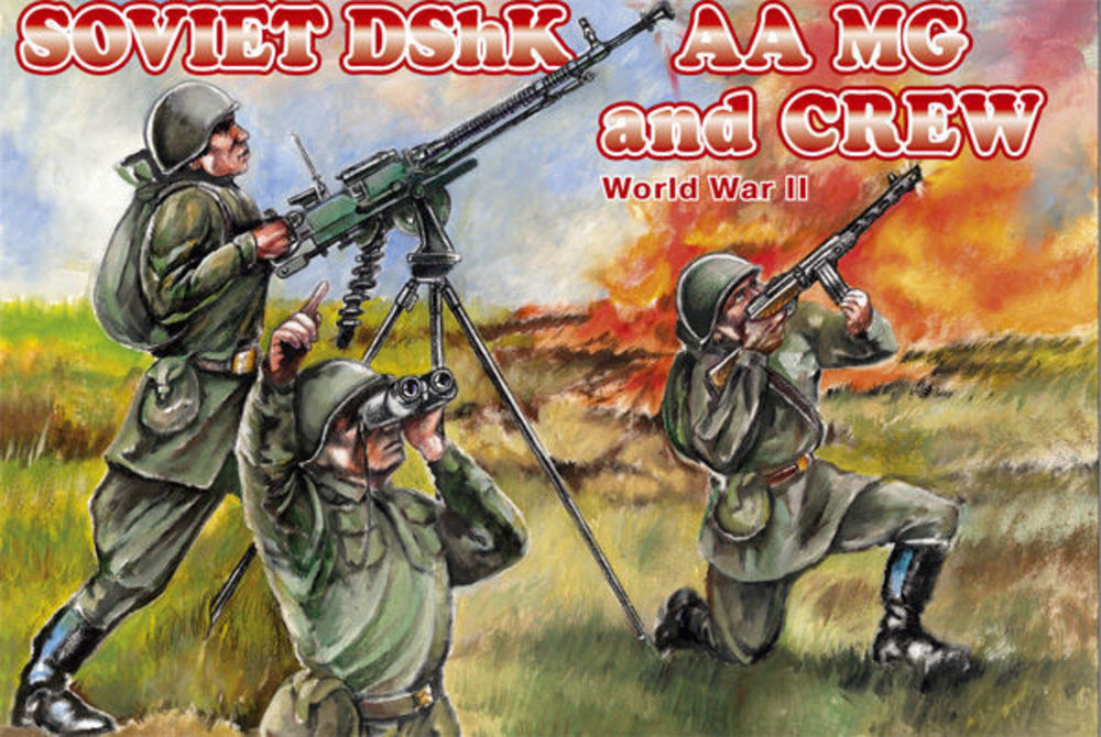 Soviet DShK AA MG and crew