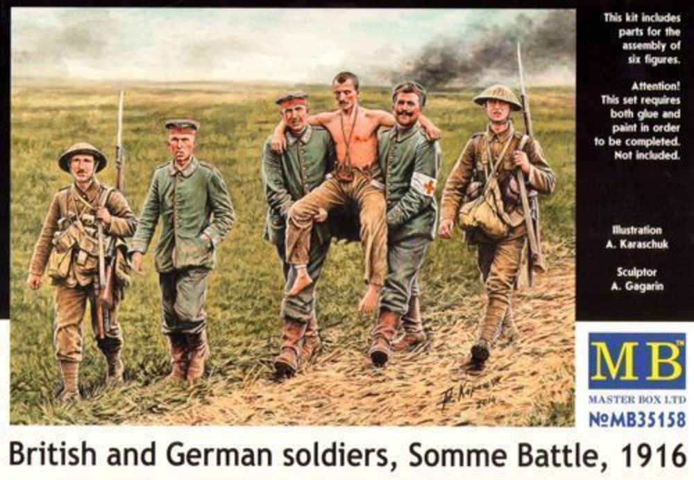 British and German soldiers,Somme Battle