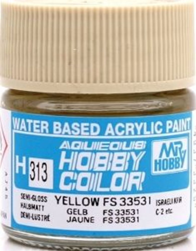 Mr Hobby -Gunze Aqueous Hobby Colors (10 ml) Yellow FS 33531