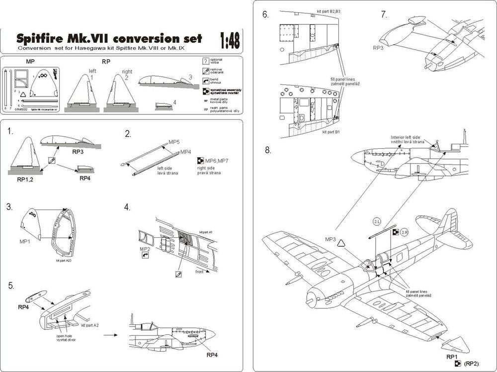 Spitfire Mk VII conversion set