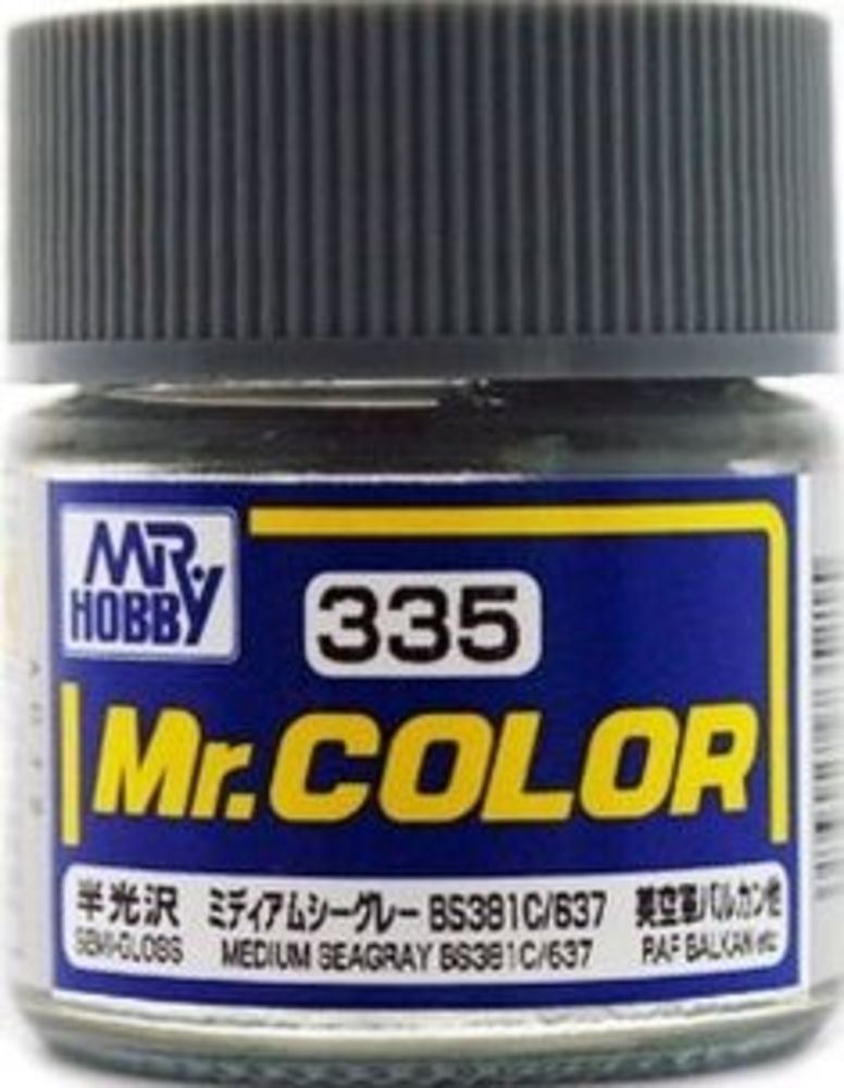 Mr Hobby -Gunze Mr. Color (10 ml) Medium Seagray BS381C 637