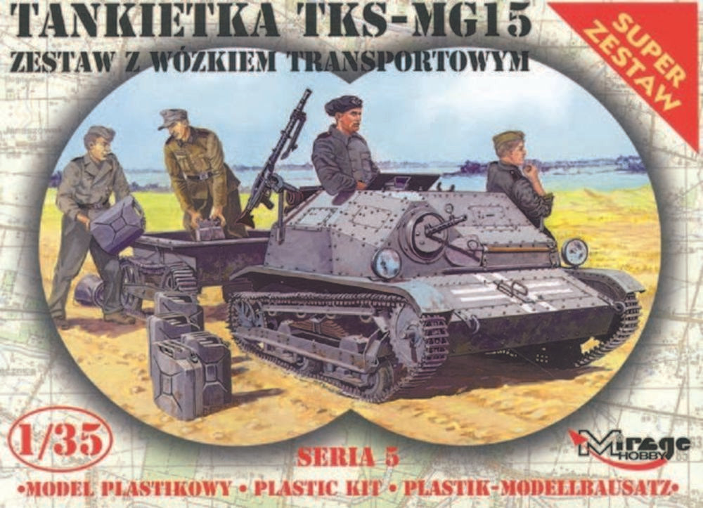 Tankette TKS/MG 15 mit Universal Transportanh��nger