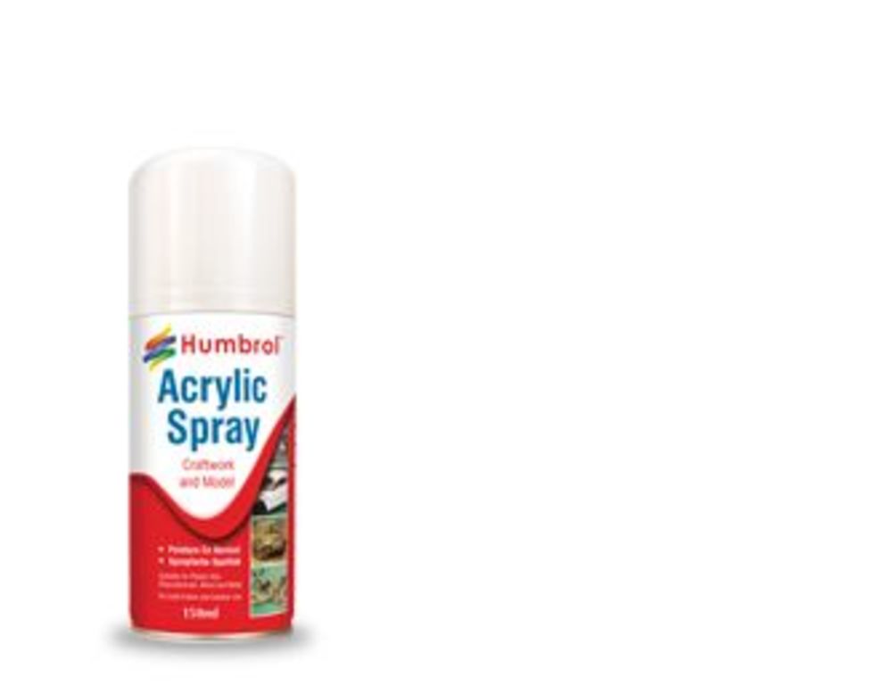 HUMBROL ACRYLIC HOBBY SPRAY 150ML No 34 White Matt US Marines