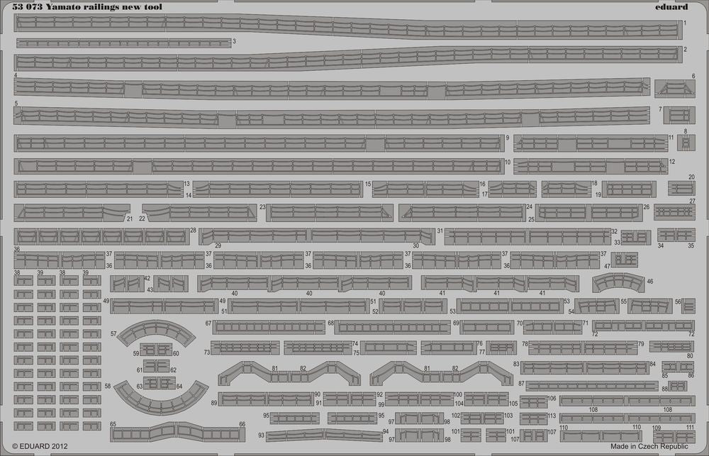 Yamato railings new tool for Tamiya78025