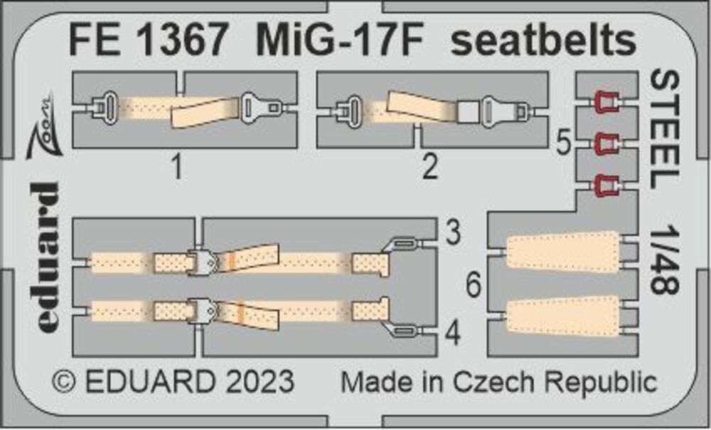 MiG-17F seatbelts STEEL 1/48 AMMO