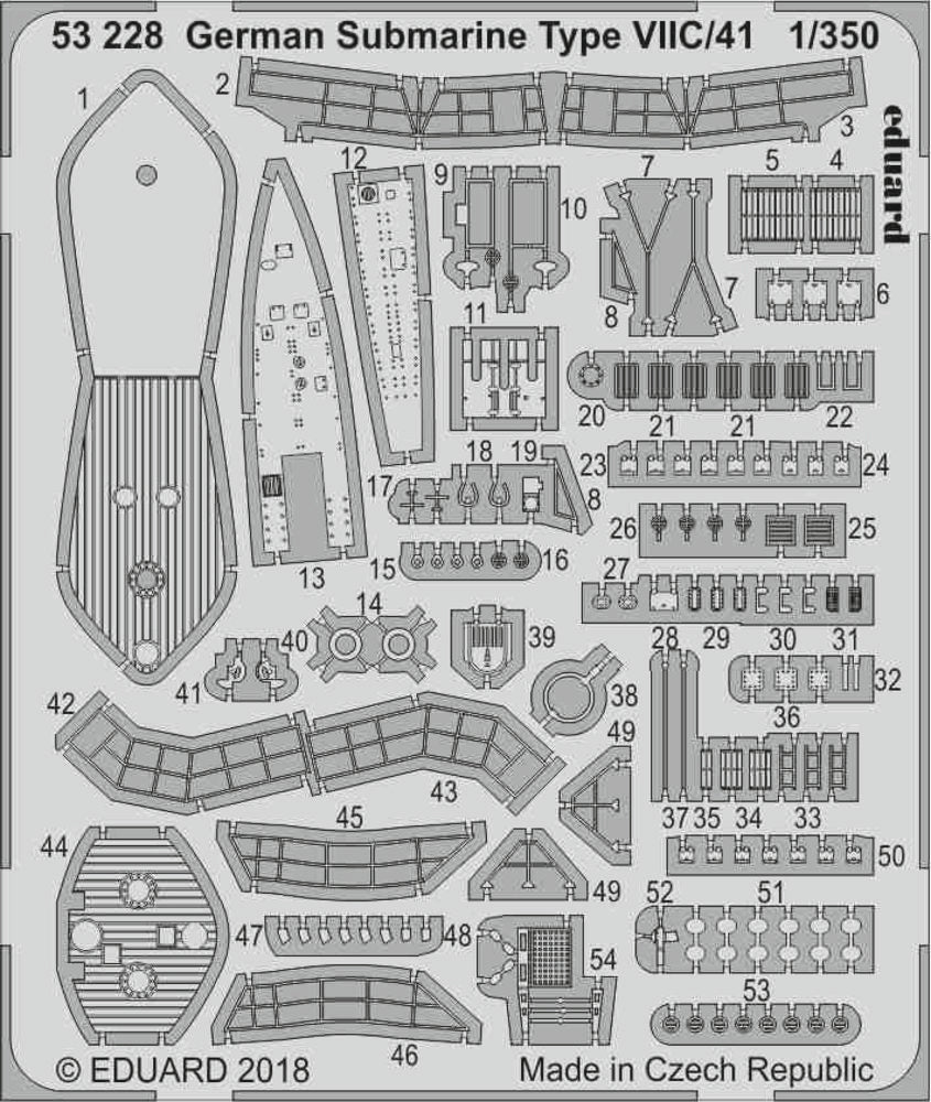 German Submarine Type VIIC/41 for Revell