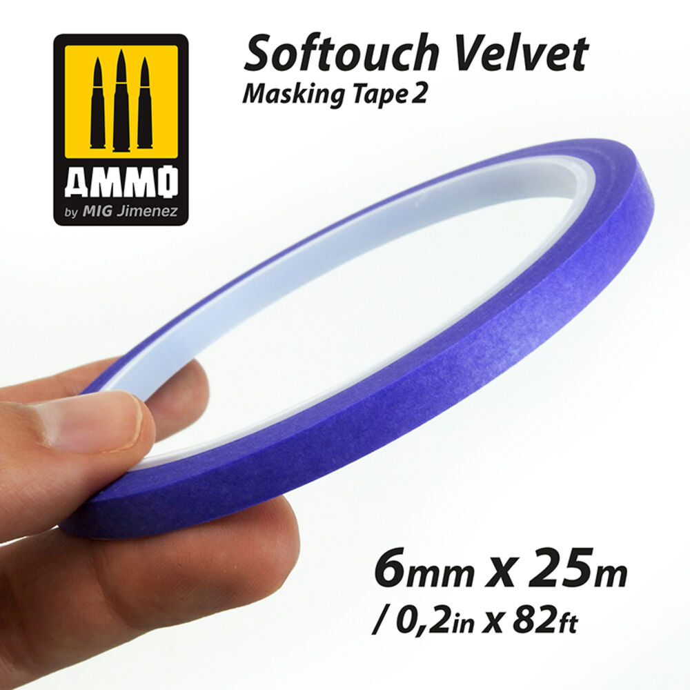 Softouch Velvet Masking Tape 2 (6mm x 25M)��