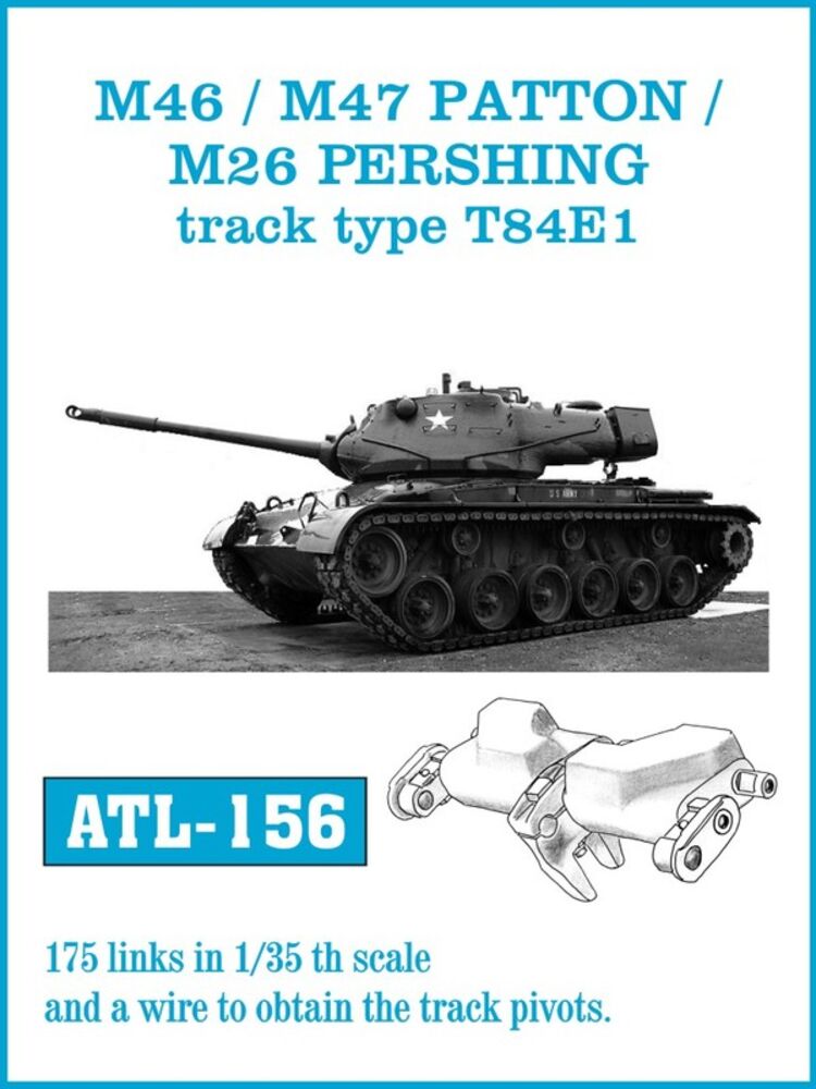 Tracks for M46 /M47 PATTON M26 PERSHING track type T84E1