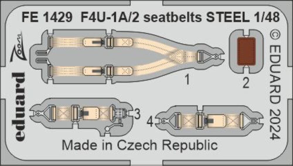 F4U-1A/2 seatbelts STEEL 1/48 MAGIC FACTORY