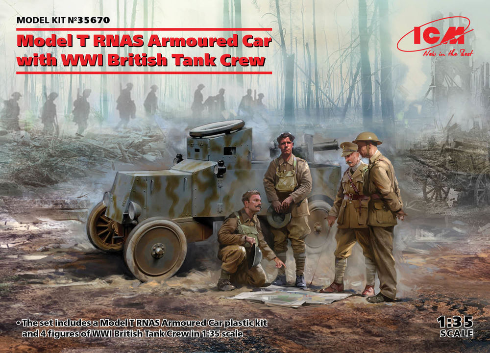 Model T RNAS Armoured Car with WWI British Tank rew