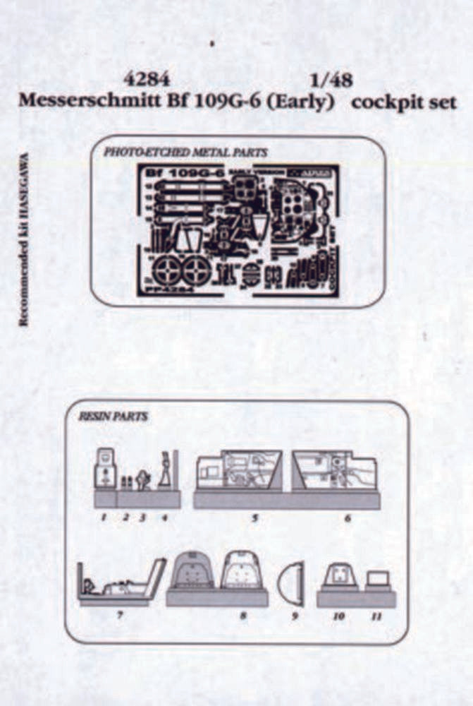 Messerschmitt Bf 109G-6 cockpit set Early version