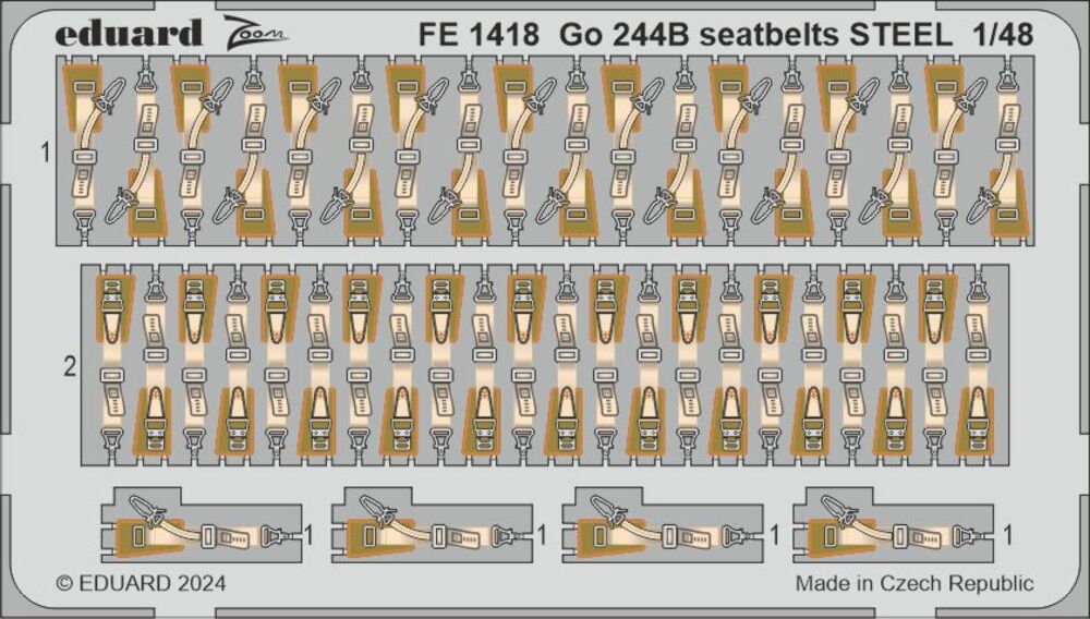 Go 244B seatbelts STEEL 1/48 ICM