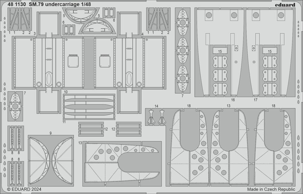 SM.79 undercarriage 1/48 EDUARD