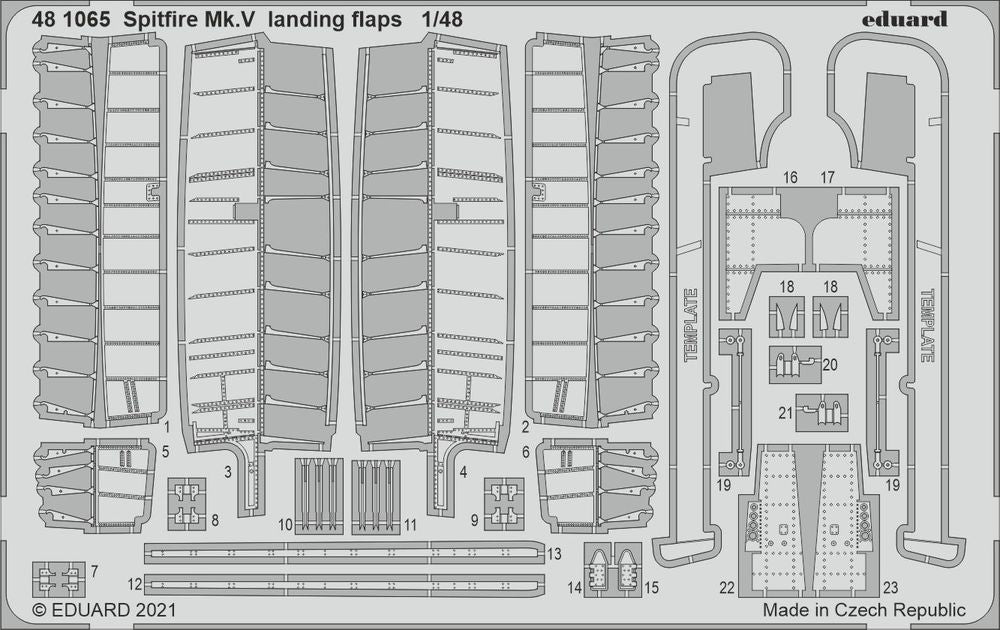 Spitfire Mk.V landing flaps 1/48 for EDUARD