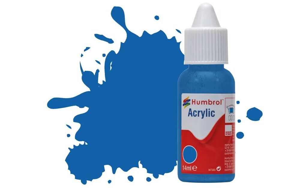 HUMBROL ACRYLIC DROPPER BOTTLE 14ML No 52 Baltic Blue - Metallic