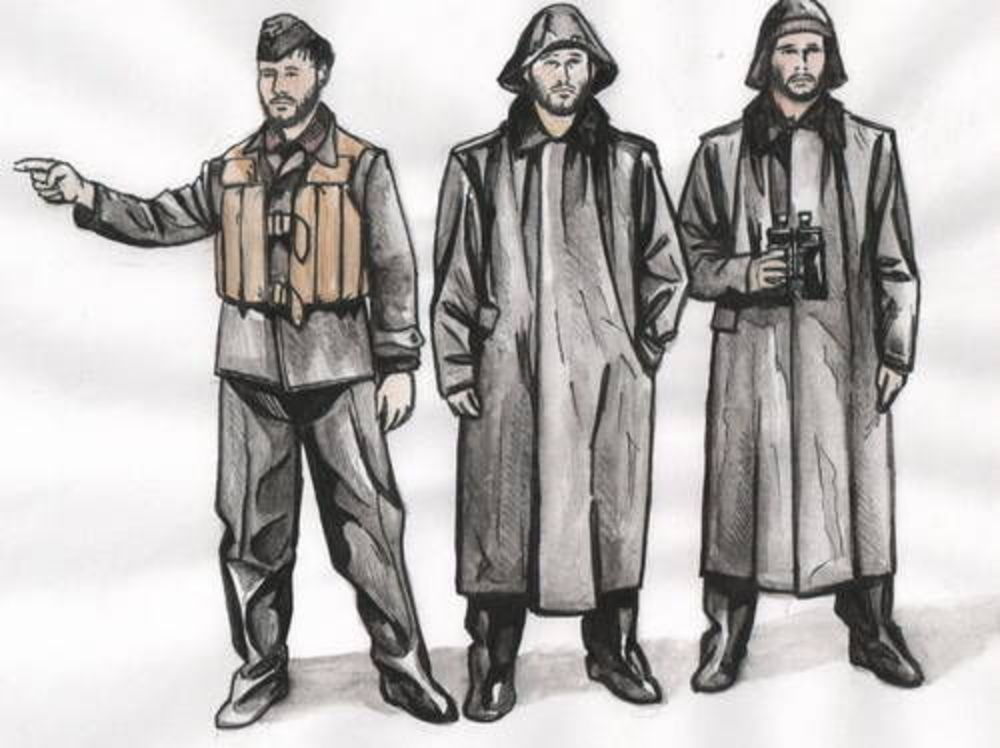 U-Boat U-IX Crew with Raincoats f.Revell