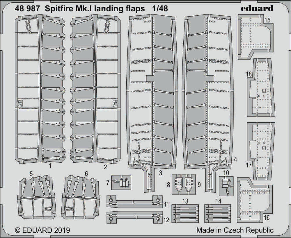 Spitfire Mk.I landing flaps for Tamiya