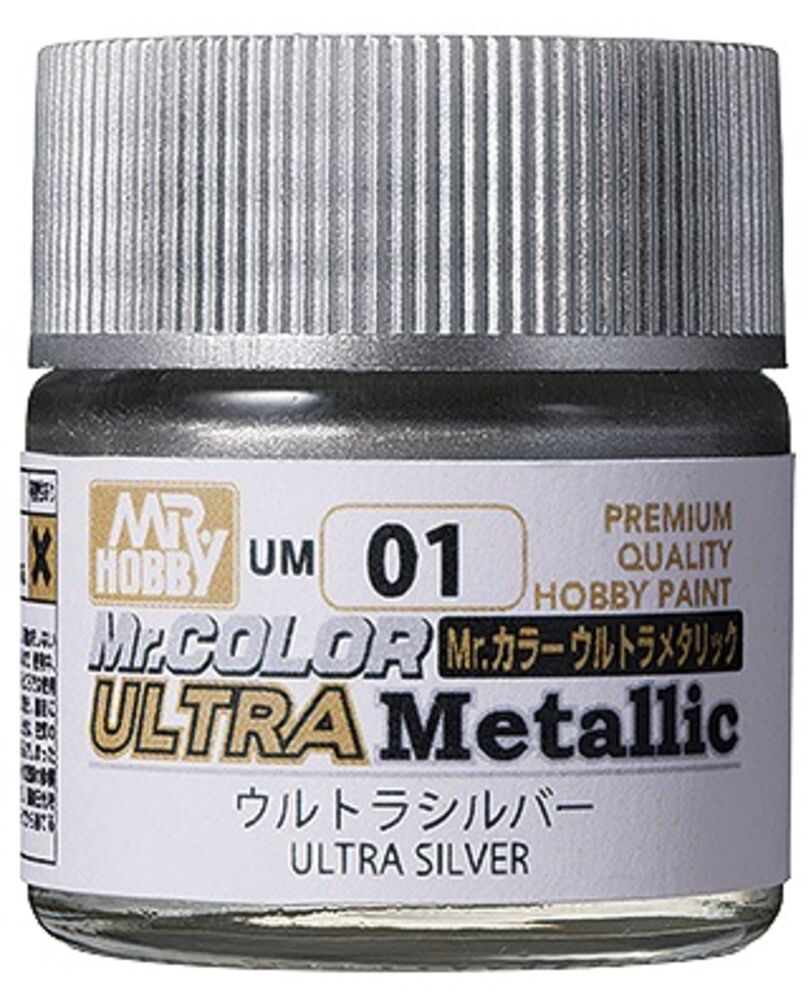 Mr Hobby -Gunze Mr. Color Ultra Metallic (10 ml) Ultra Silver