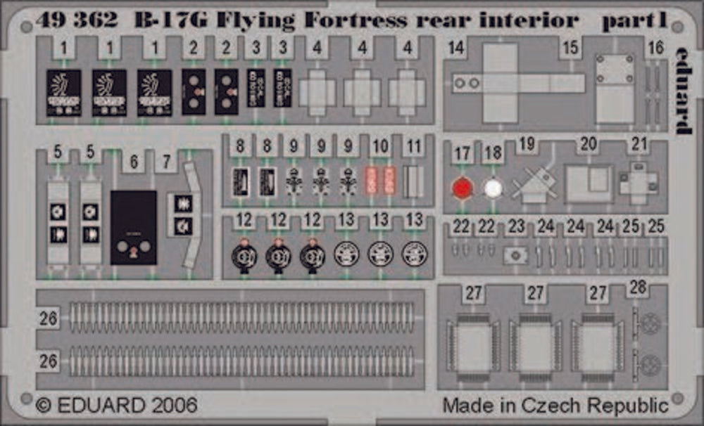 B-17G Flying Fortress rear interior f��r Revell/Monogram Bausatz