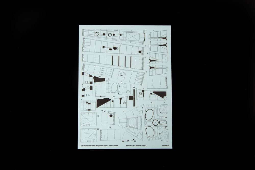 Mi-24V positive rivets & surface details 1/48