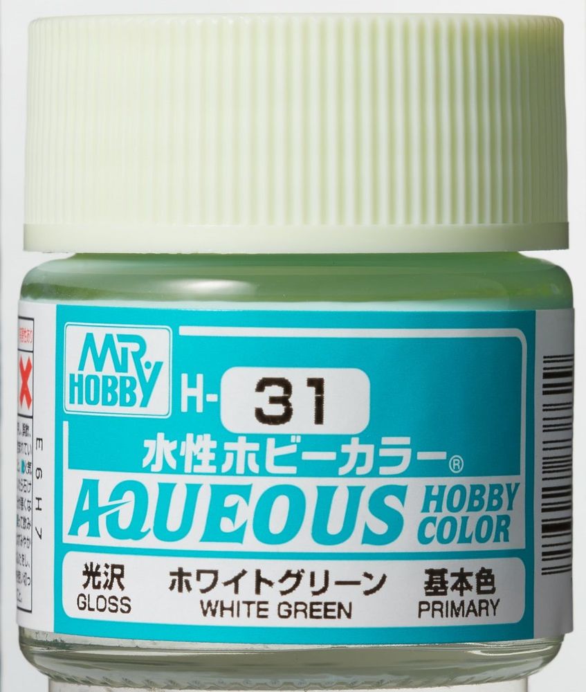 Mr Hobby -Gunze Aqueous Hobby Colors (10 ml) White Green