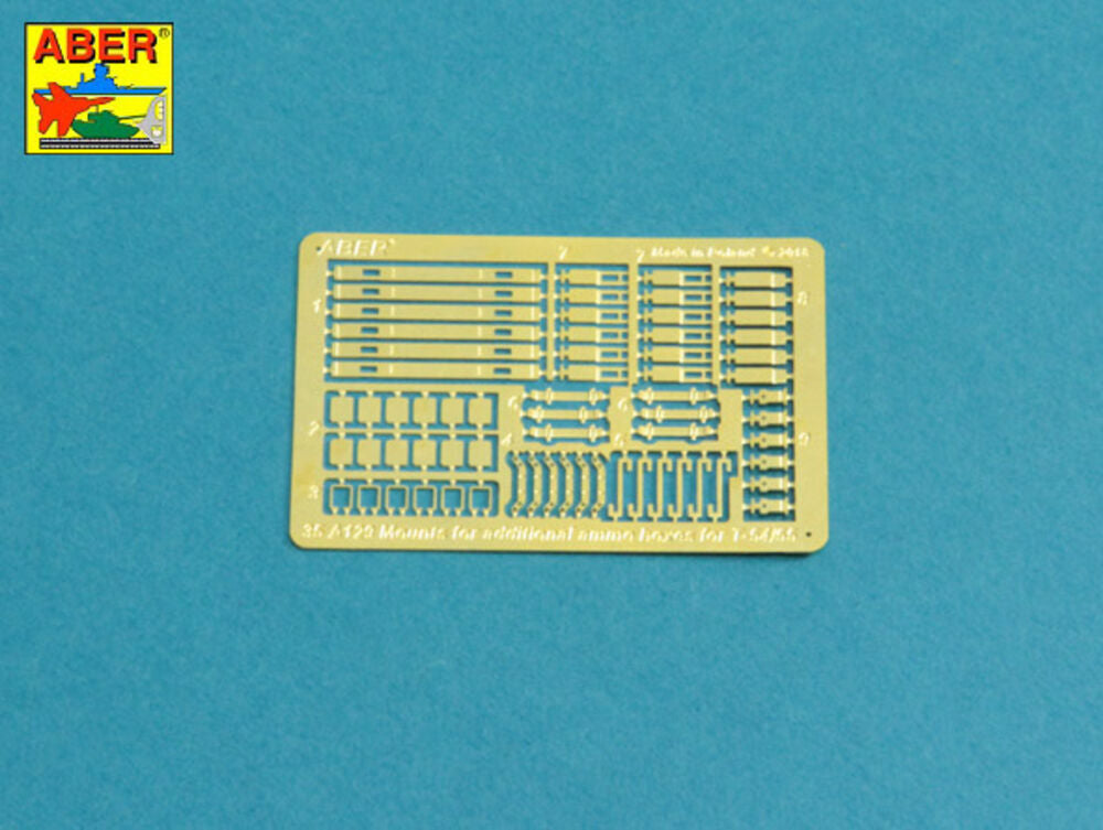 Mounts for additional ammunition boxes used on Soviet tanka like: T-54 T-55 or T-62