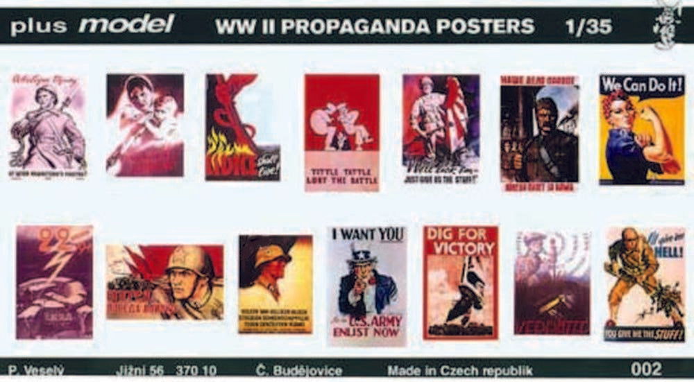 Propaganda Poster Gemischt Deutsch, Englisch, USA, Russisch.