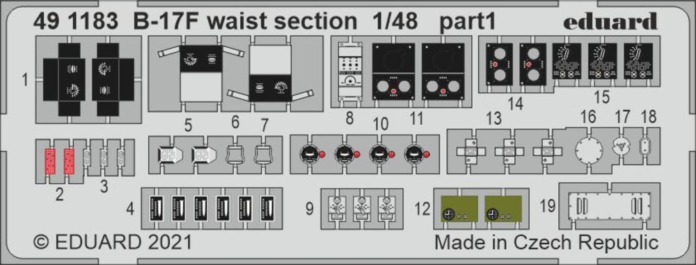 B-17F waist section 1/48 for HKM