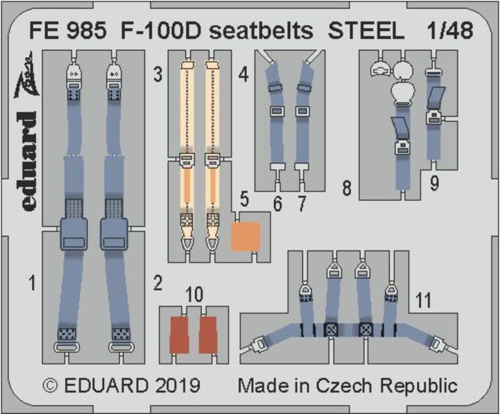 F-100D seatbelts STELL for Trumpeter