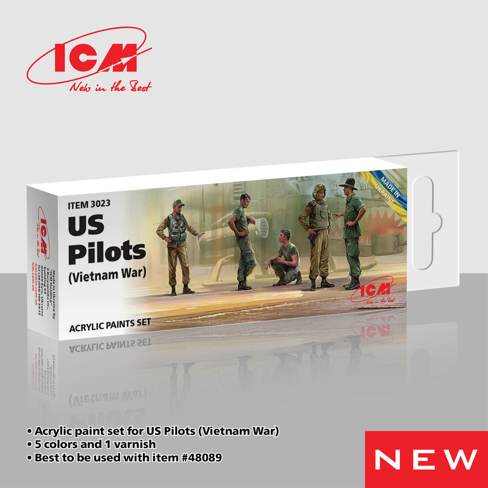 Acrylic Paint Set for US Pilots(Vietnam War) 6 x 12ml