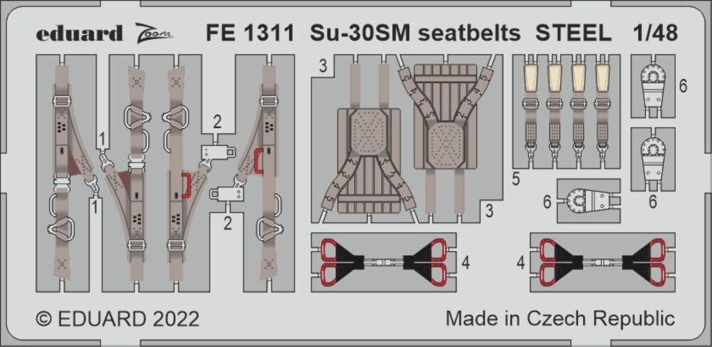 Su-30SM seatbelts STEEL for GREAT WALL HOBY