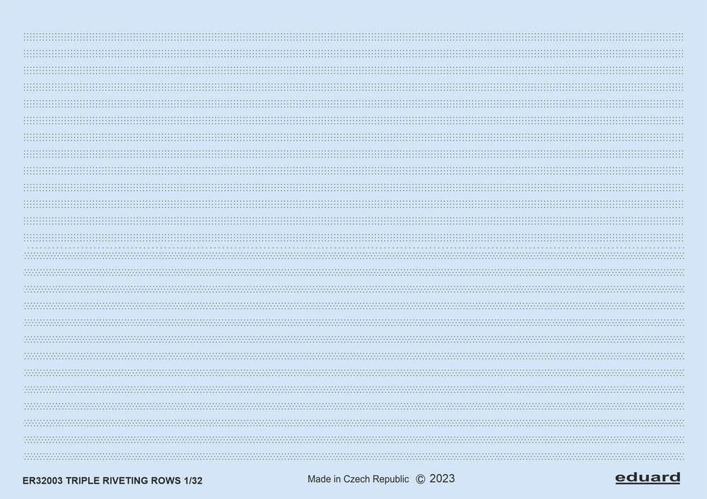 Triple riveting rows 1/32
