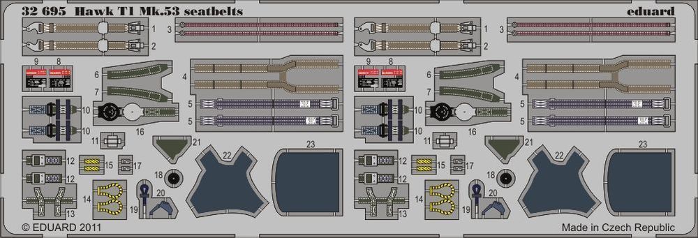 Hawk T1 Mk.53 seatbelts for Revell