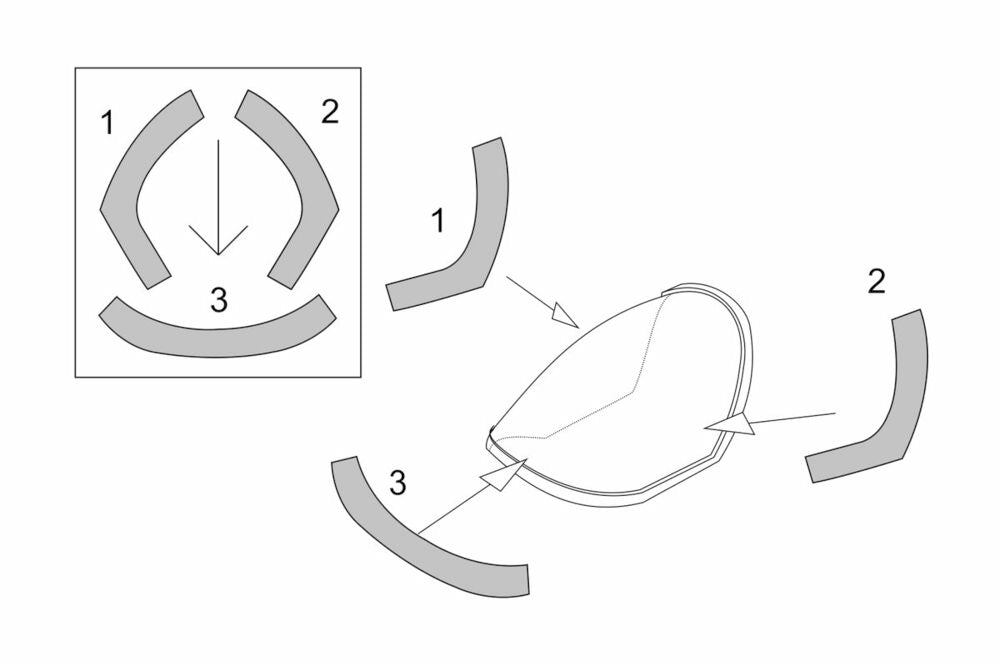 Me P1103 rocket fighter canopy mask (Brengun kit)