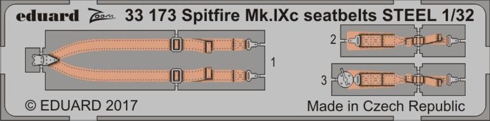 Spitfire Mk.IXc seatbelts STEEL f.Revell