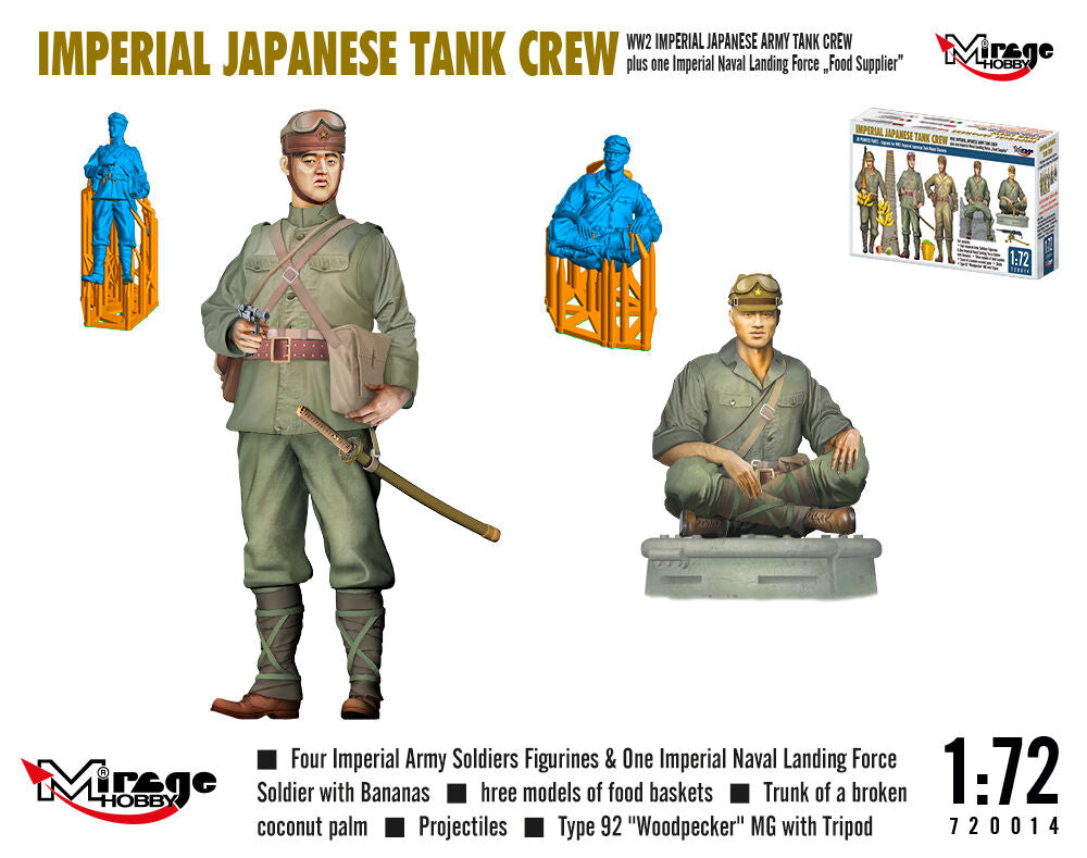 WW2 IMPERIAL JAPANESE TANK CREW + one Imperial Naval Landing Force Food Supplier