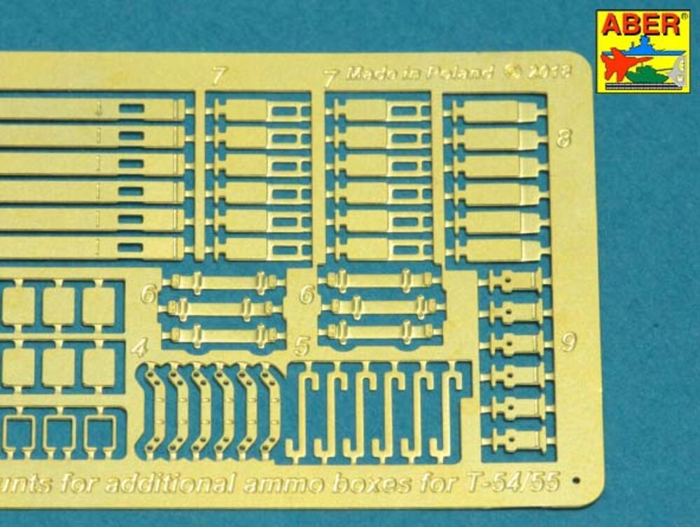 Mounts for additional ammunition boxes used on Soviet tanka like: T-54 T-55 or T-62