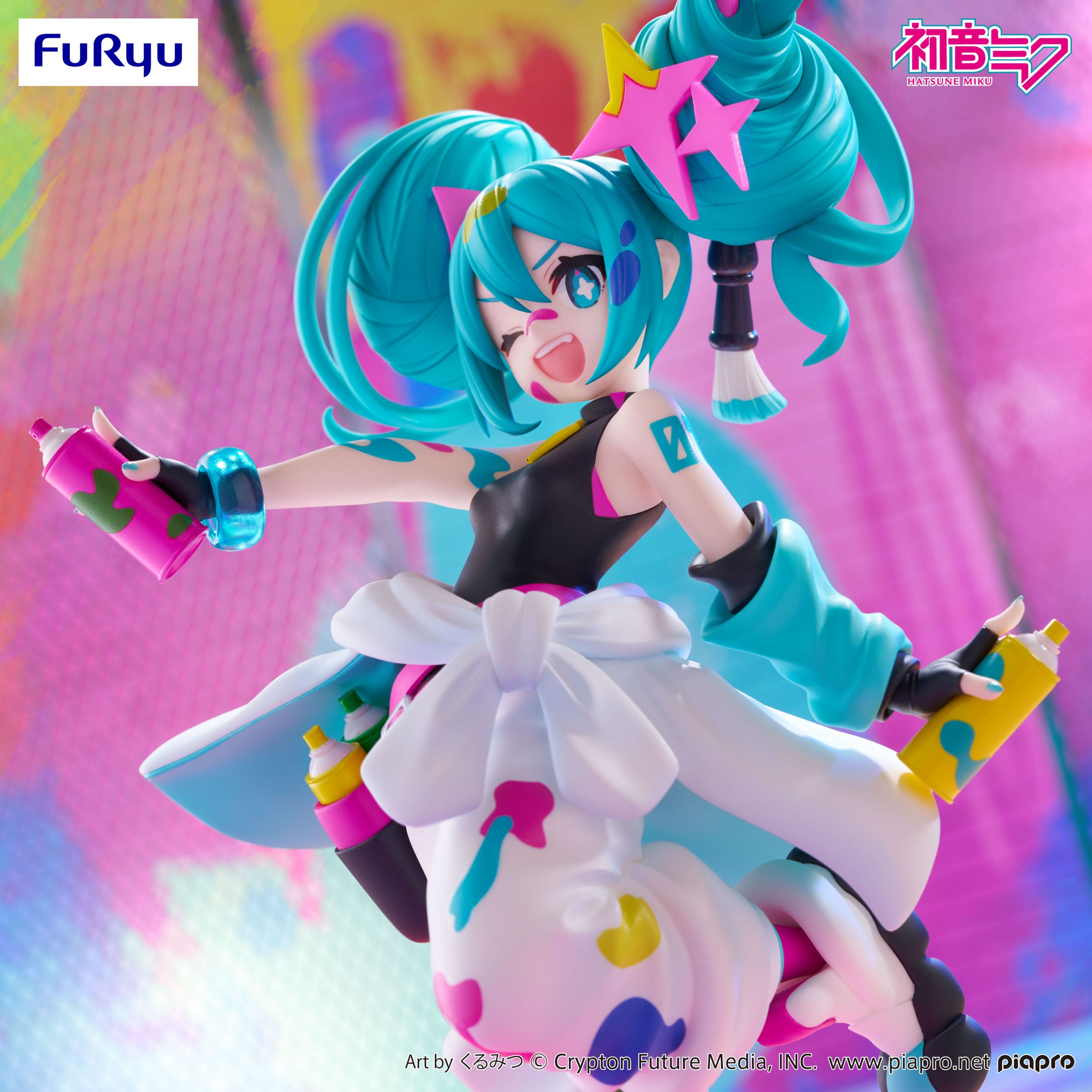 Hatsune Miku Trio-Try-iT PVC Statue Miku Paint Girl 19 cm