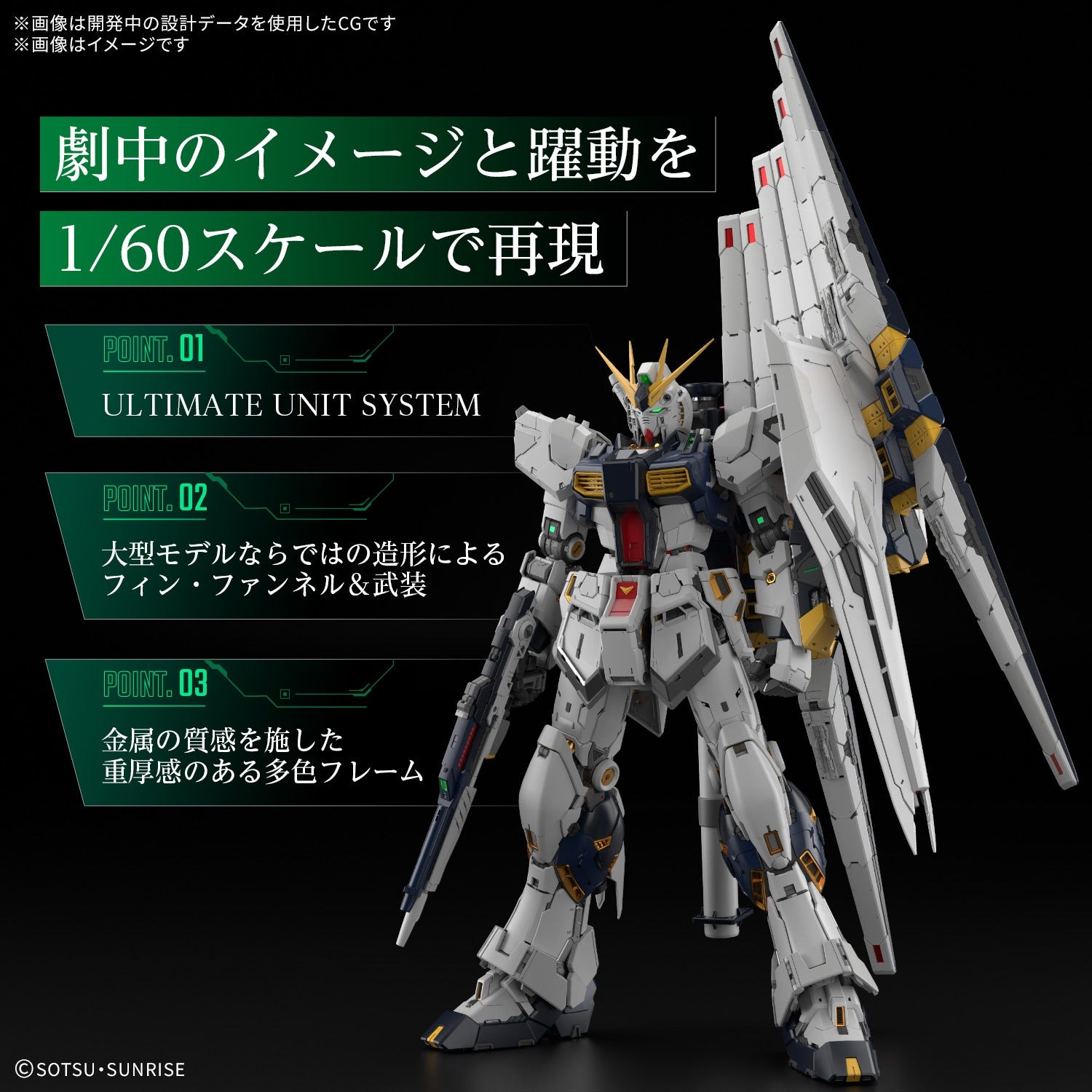 PG UNLEASHED 1/60 ν Gundam