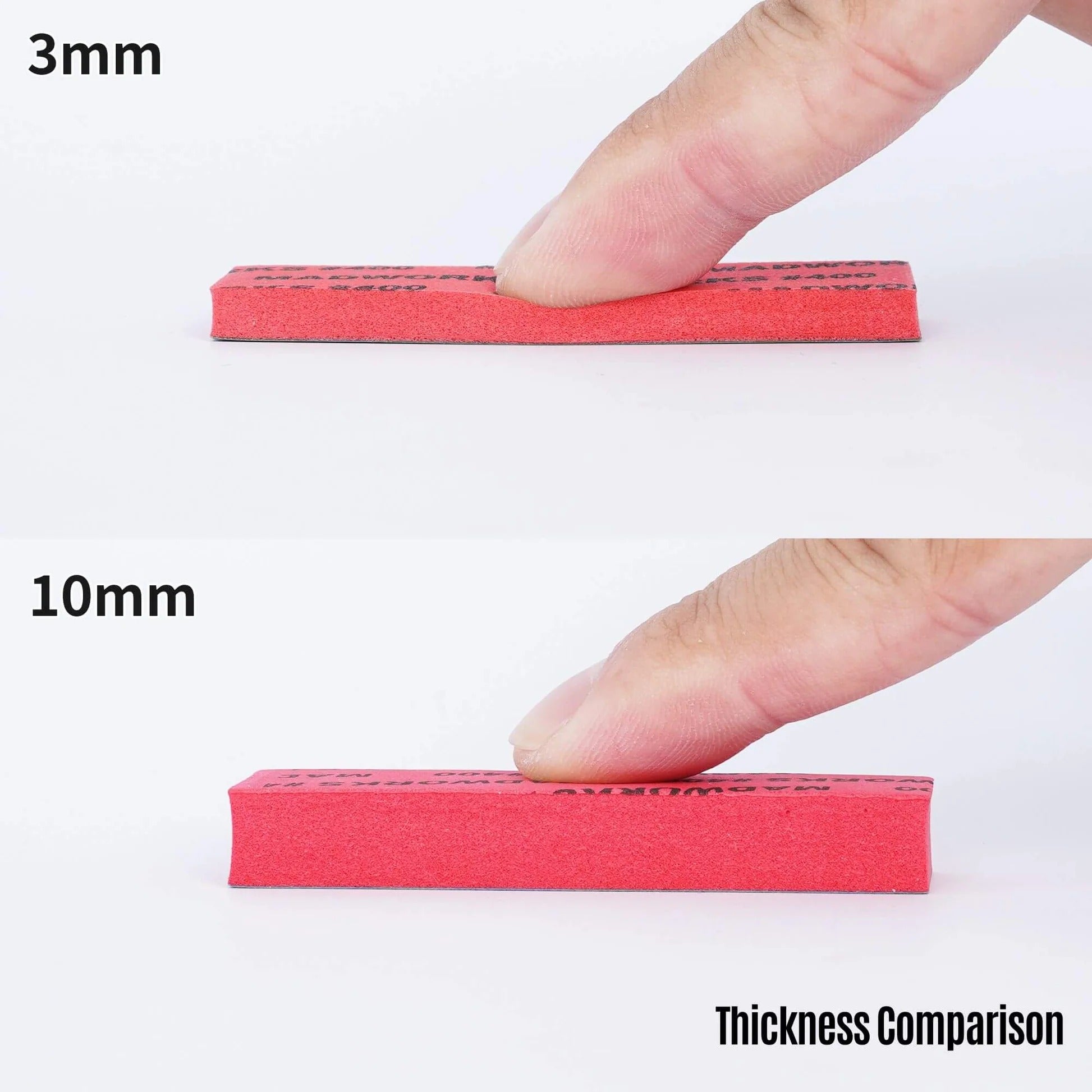 MadWorks 10mm High-Density Sanding Sponge Set (5-Piece / Multi-Grit)