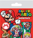 Super Mario Pin-Back-Buttons, 5er-Pack