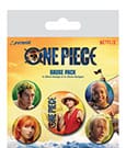 One Piece Pin-Back Buttons 5er-Pack Die Strohhüte
