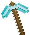 Minecraft Kunststoff-Nachbildung einer Diamant-Spitzhacke 40 cm