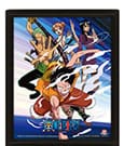 One Piece 3D-Linsenraster-Poster „Strohhut-Piraten-Angriff“, 26 x 20 cm
