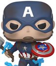 Avengers: Endgame POP! Movies Vinyl Figure Captain America w/Broken Shield & Mjölnir 9 cm