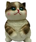 Fun Maker Squishy Fidget Toy Dark Brown Cat 11 cm