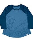 Pinocchio by Loungefly Tee T-Shirt Unisex Blue Fairy Shirred Raglan Size S